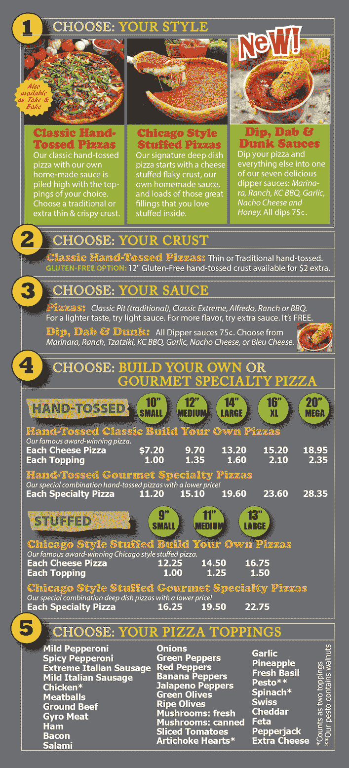 pizza menu