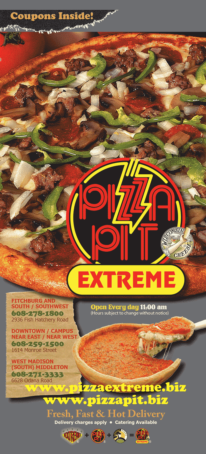 front page of menu